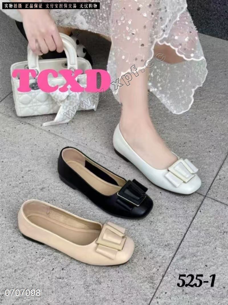 时尚羊皮单鞋525-1