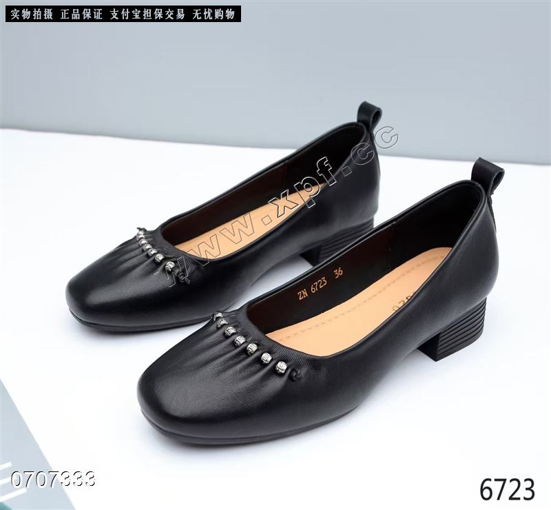新款软底软面小单鞋6723