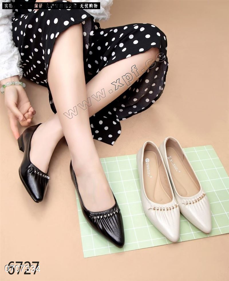 新款软底软面小单鞋6727