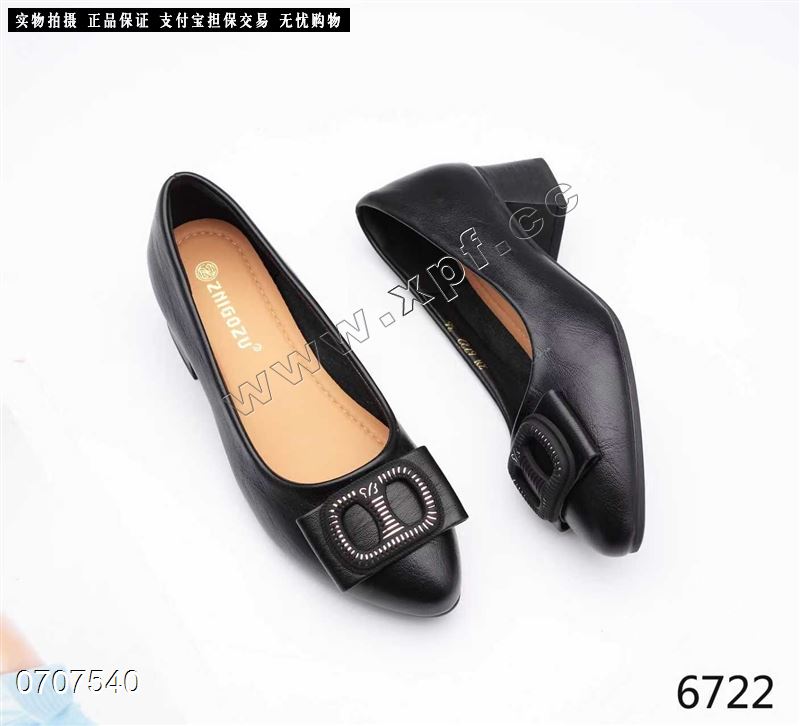 新款软底软面浅口小单鞋6722
