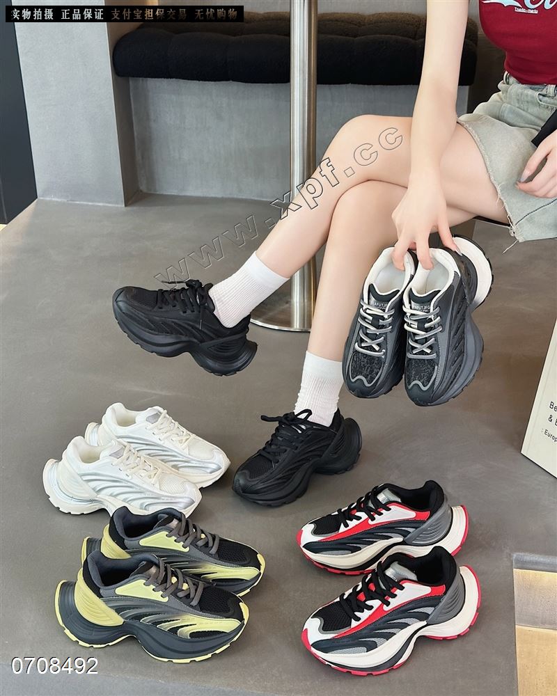 新款情侣款厚底老爹鞋女款2637