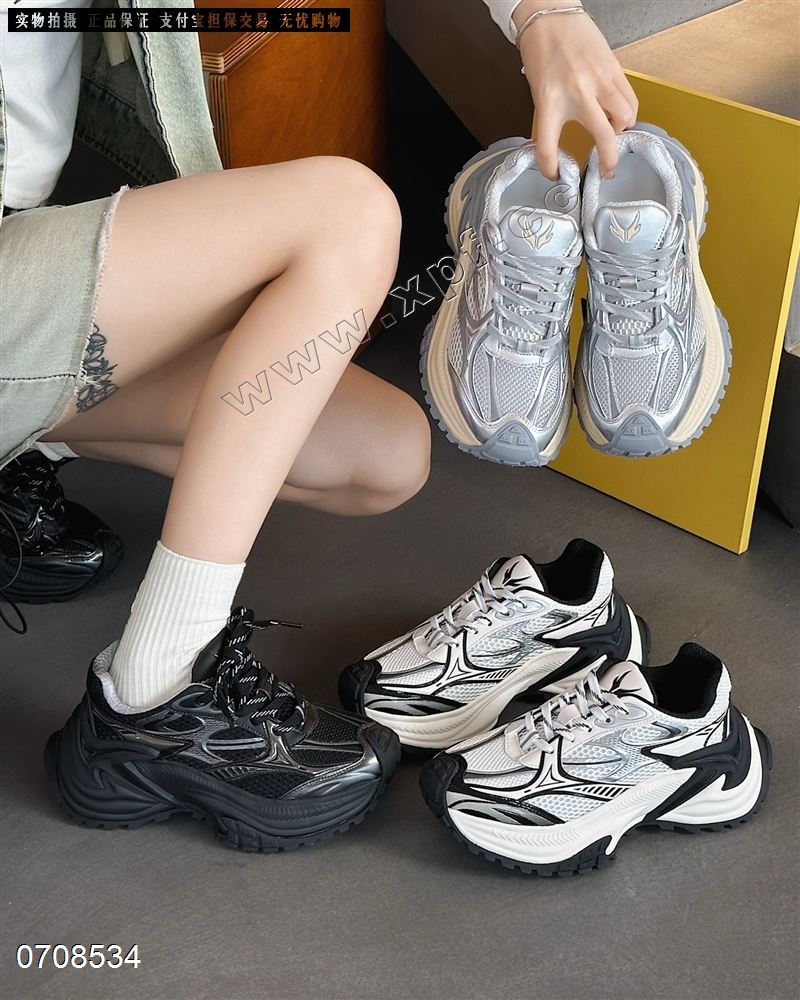 新款厚底休闲鞋情侣款老爹鞋2658 男款