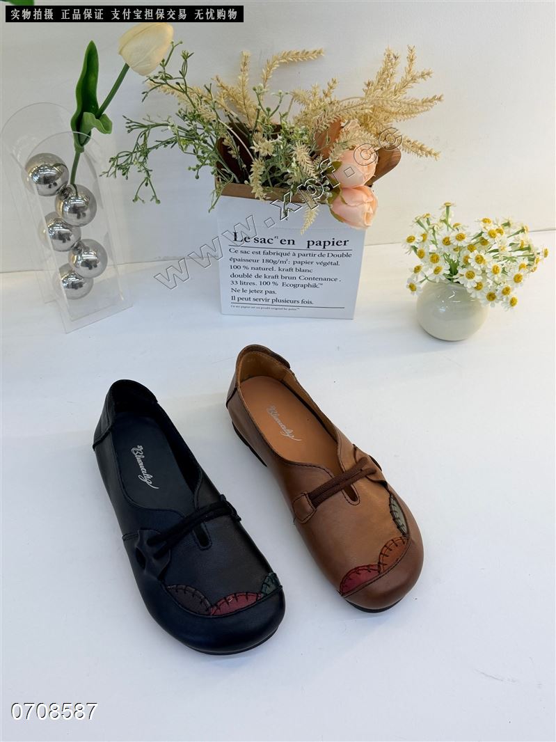 头层牛皮单鞋23366