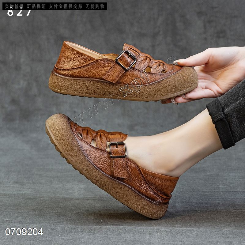 新款头层牛皮镂空休闲鞋628