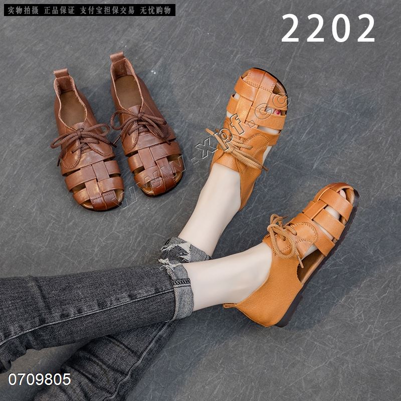 新款包头软底软面凉鞋2202