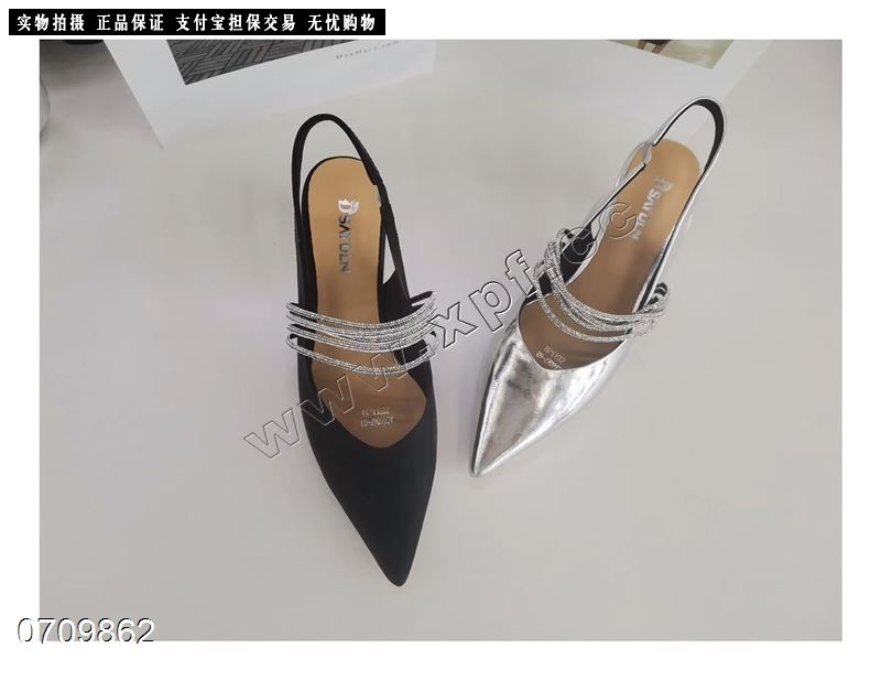 头层牛皮包头凉鞋