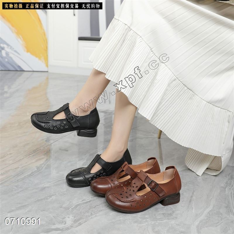 头层牛皮单鞋9355