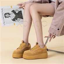 新款8CM厚底磨砂皮休闲鞋18-3