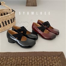 新款粗跟浅口单鞋213