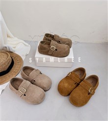 新款厚底磨砂牛皮勃肯鞋