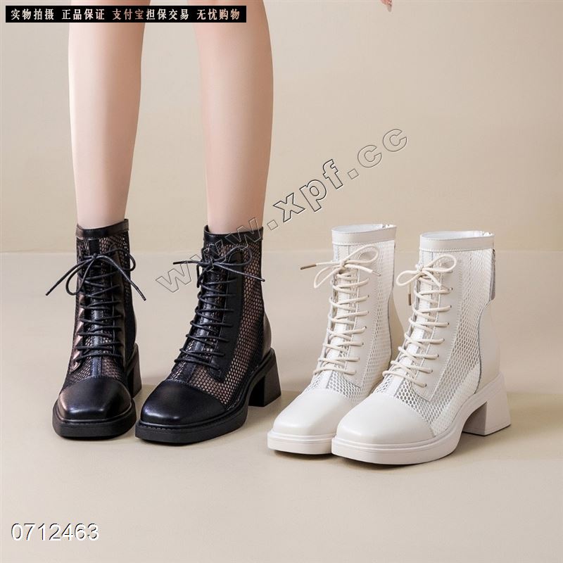 新款后拉链款内增高小个子凉靴2026-6 跟高：6厘米+2.5厘米内增高 靴筒高： 15厘米