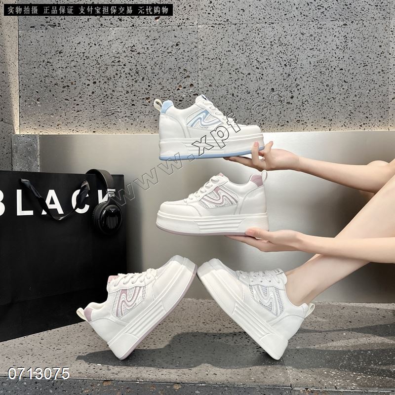 新款厚底透气小白鞋 2653