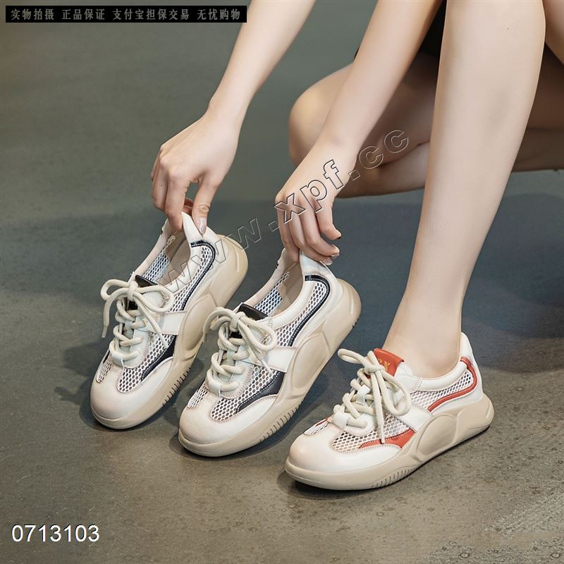 新款头层牛皮厚底网鞋SA68896