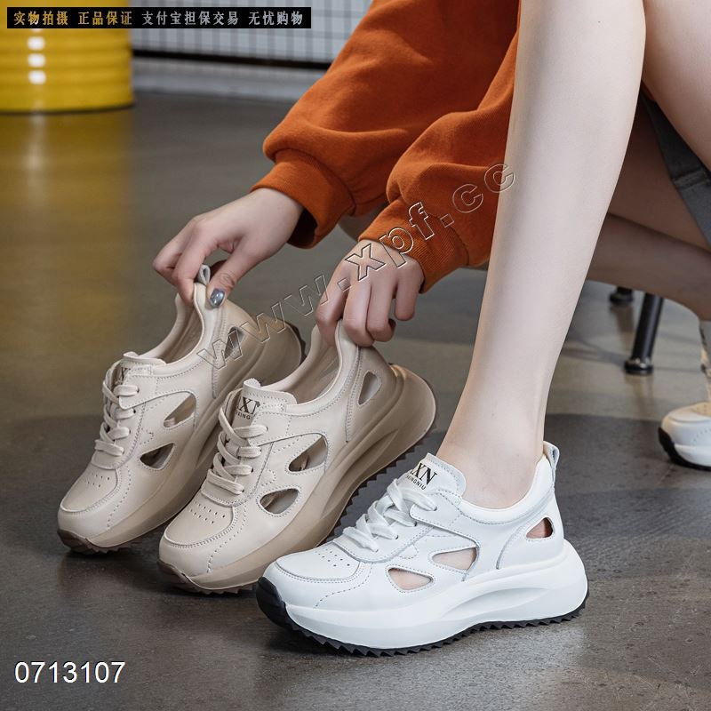 新款头层牛皮偻空休闲鞋9891