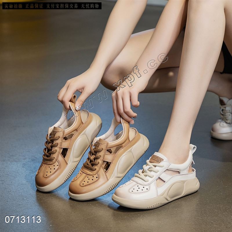 新款厚底镂空休闲鞋68897