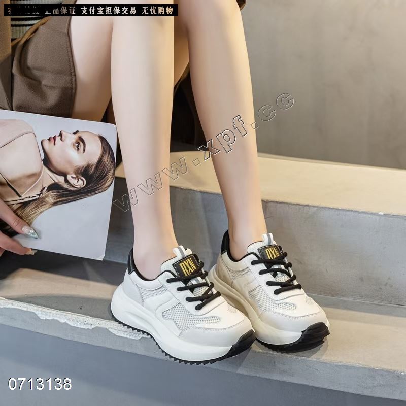 新款头层牛皮厚底休闲鞋9892