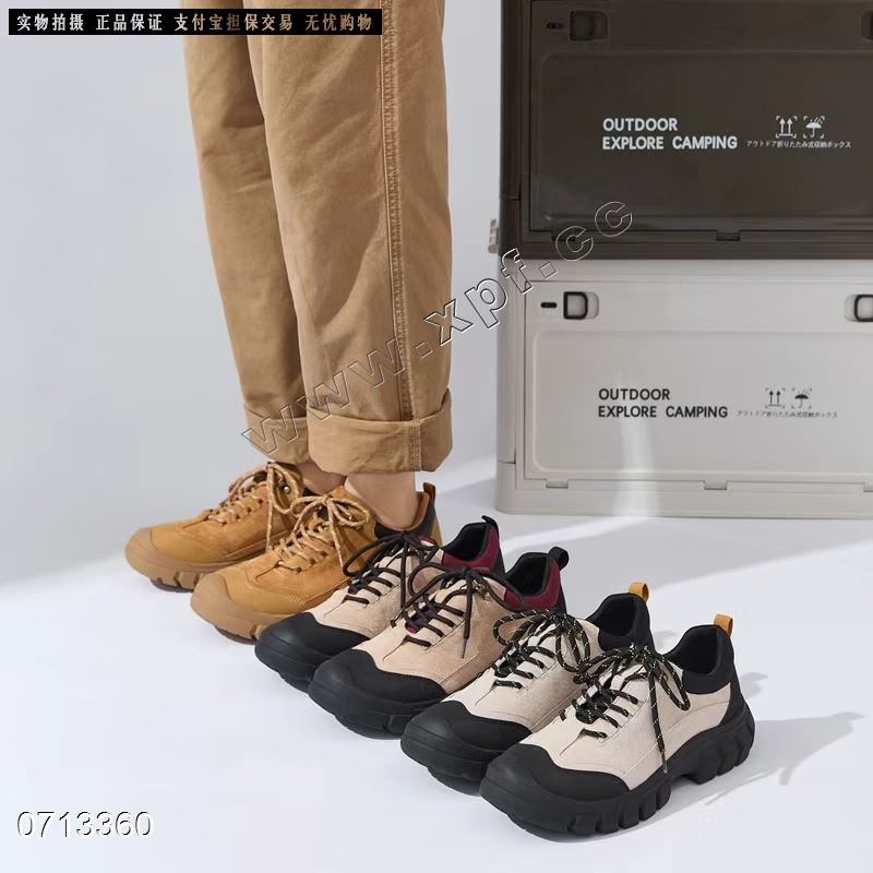 新款工装登山鞋低帮厚底内增高防滑徒步休闲运动鞋 SA3590-1