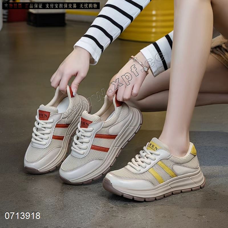 新款头层牛皮厚底休闲网鞋SA9562