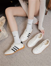 新款头层牛皮圆头系带休闲鞋7768