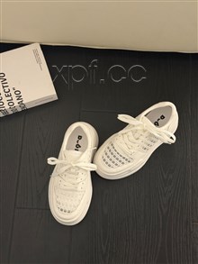 新款厚底板鞋镂空休闲鞋小白鞋7062