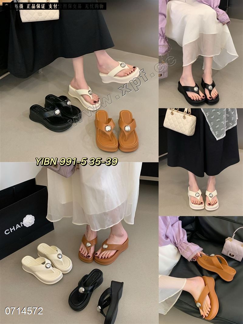 新款厚底人字拖鞋991-5