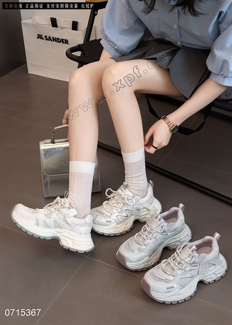 新款刺绣老爹鞋厚底休闲鞋9802-1