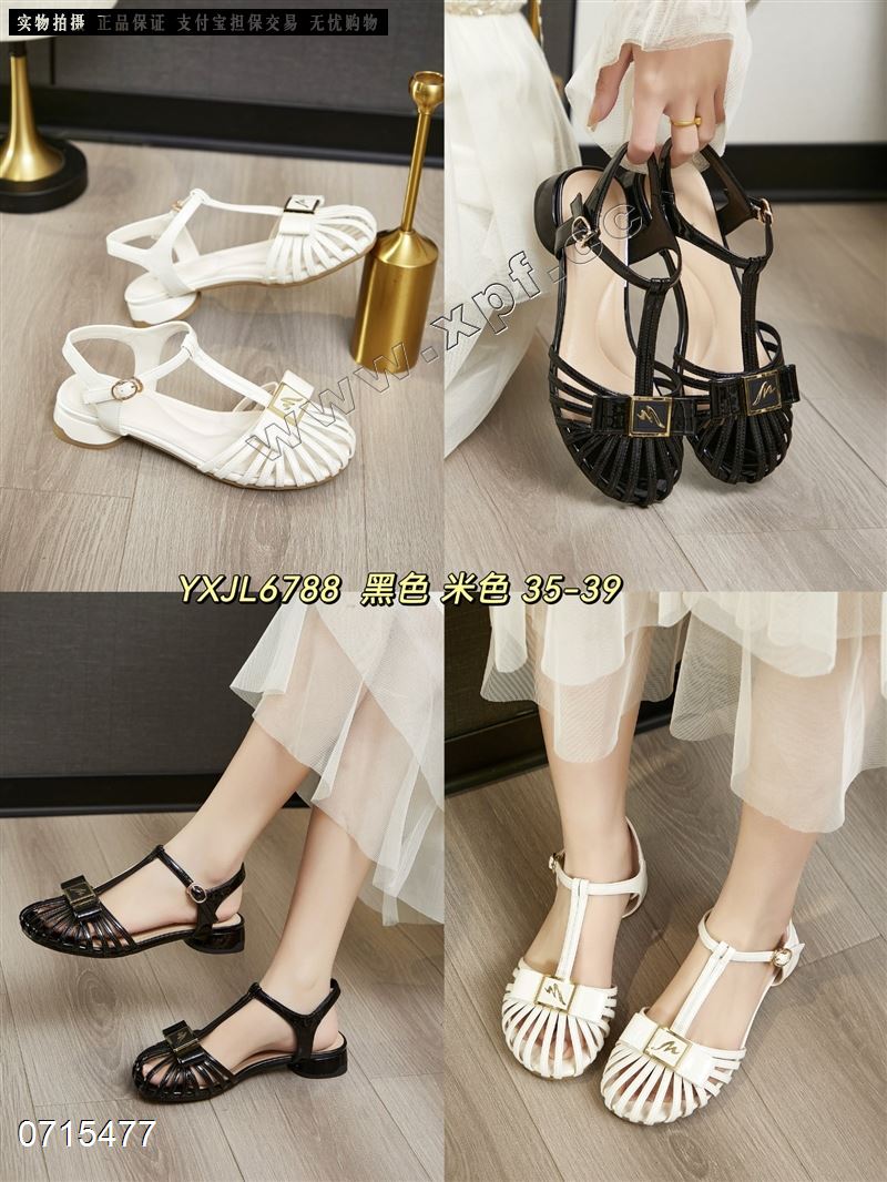 新款包头后空女凉鞋6788