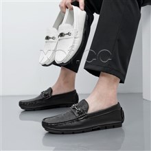 新款头层牛皮软底软面豆豆鞋86970