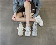 新款厚底水钻镂空老爹鞋5066