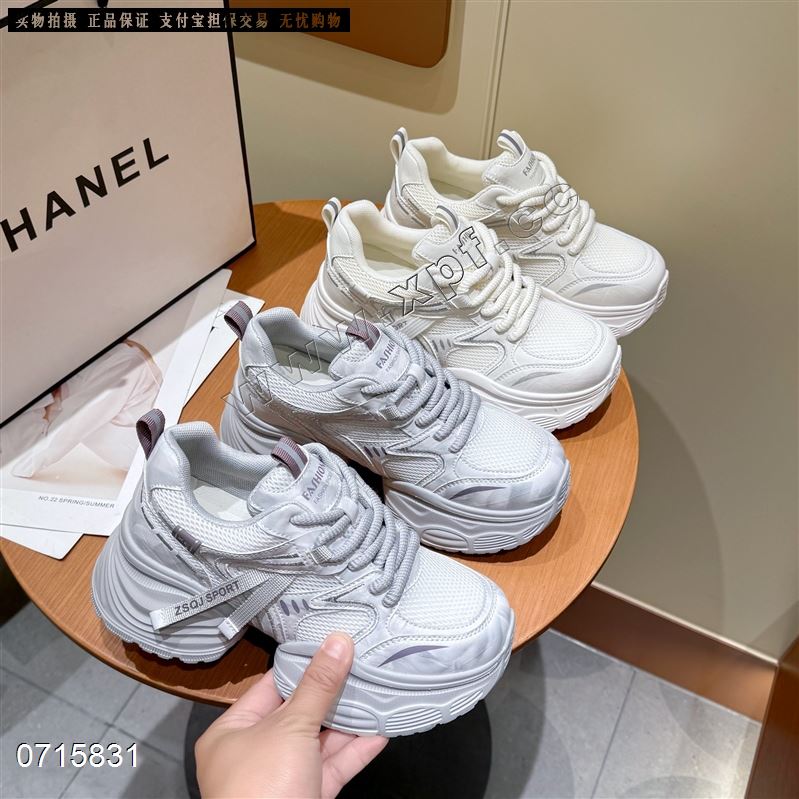 新款透网厚底休闲鞋66-11