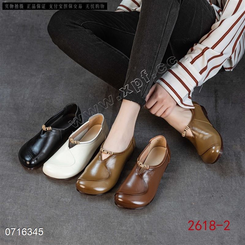 新款头层牛皮软底软面单鞋2618-2