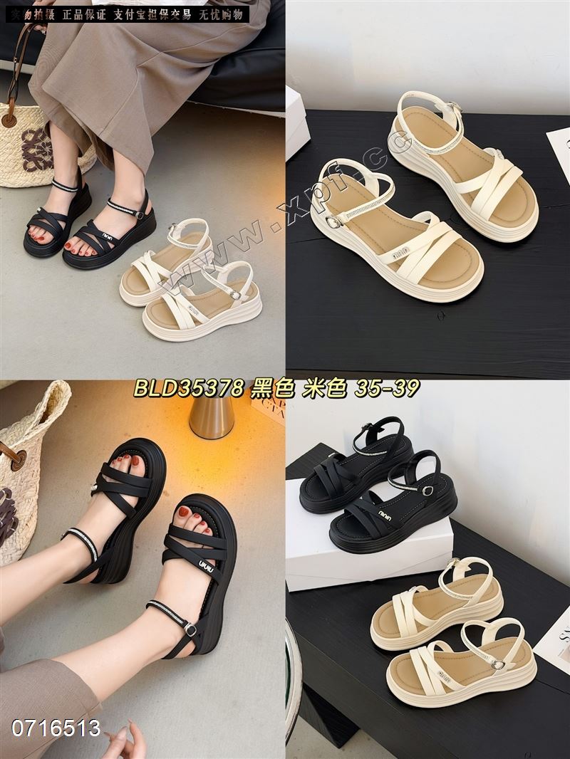 新款厚底女凉鞋35378