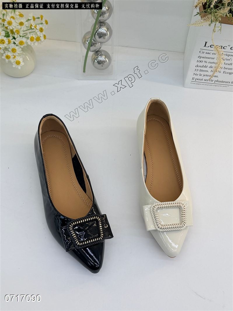 头层牛皮单鞋58636  黑色5-0+6.7.8 米色6-8+7.8