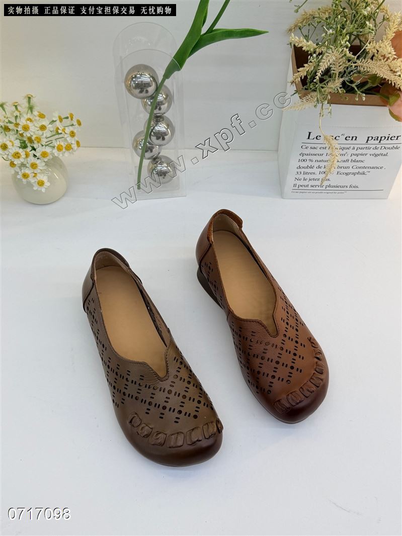 头层牛皮单鞋607