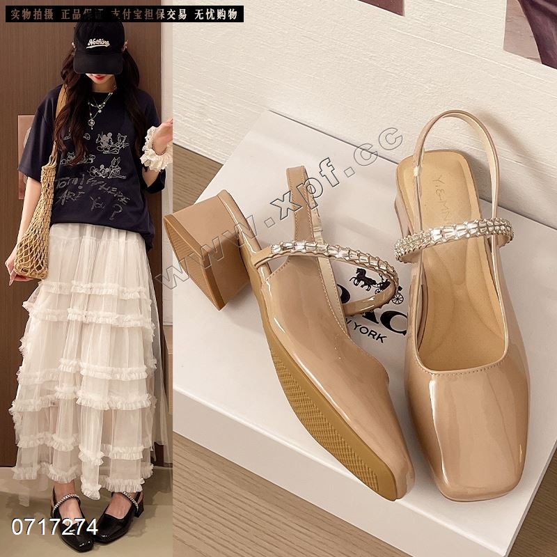 新款包头后空女凉鞋588-538