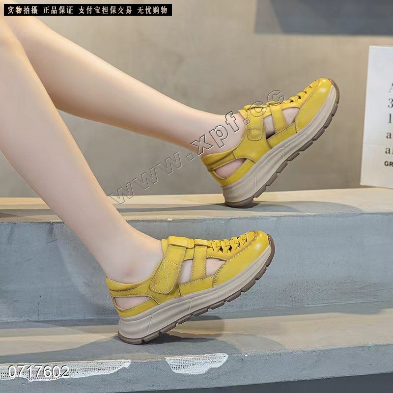 新款头层牛皮镂空休闲鞋9565