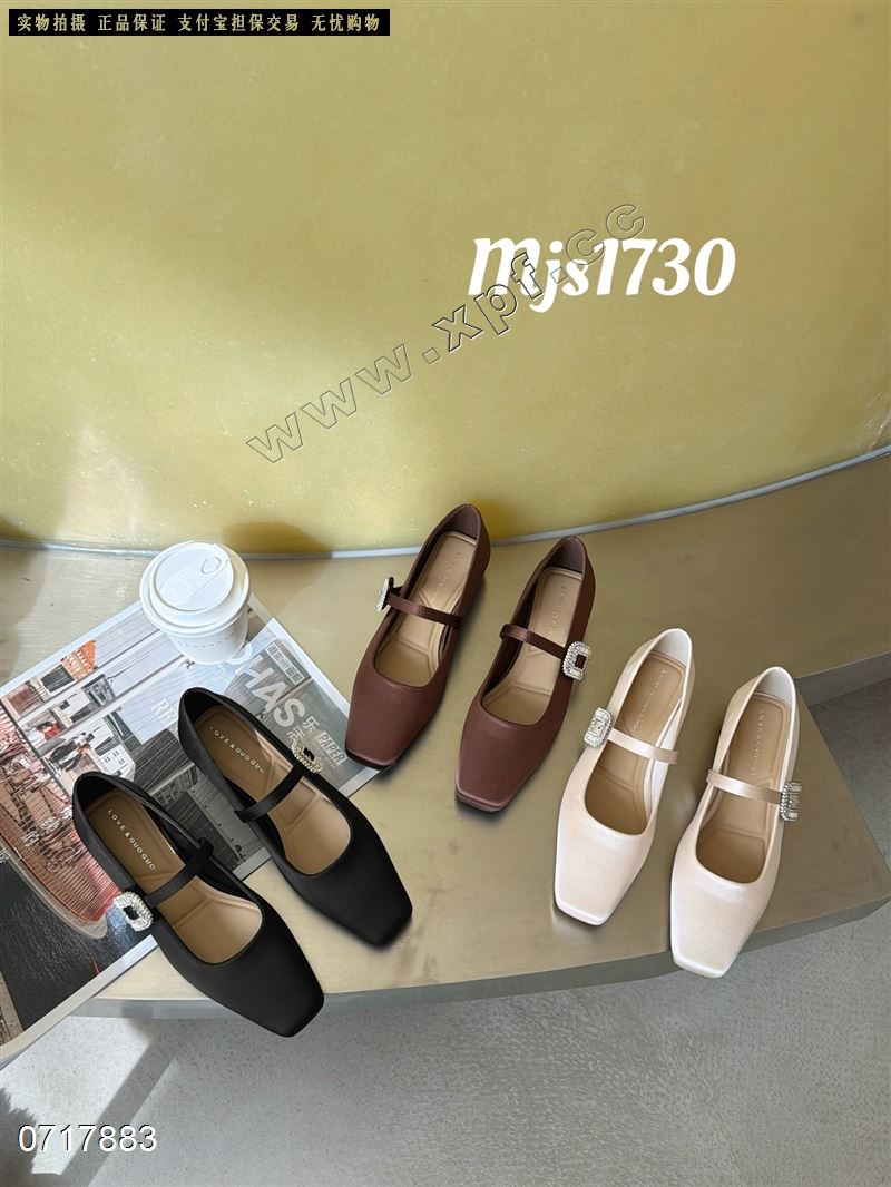 时尚单鞋1730  黑5-9银5-9没6