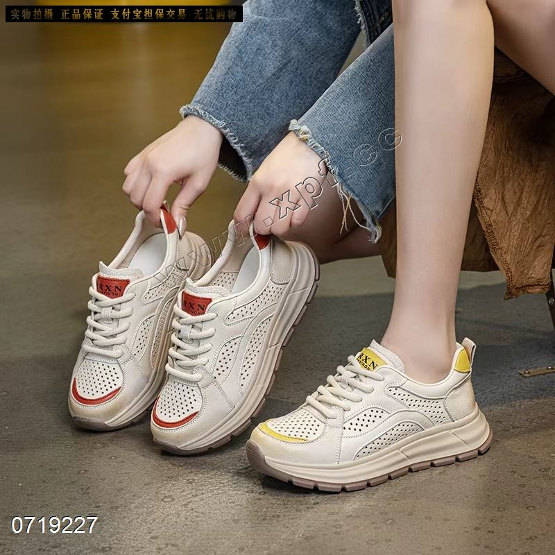 新款头层牛皮镂空休闲鞋9563