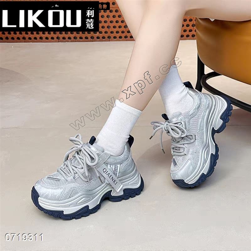 S97  双网老爹鞋，紫灰66788899000，兰灰678890