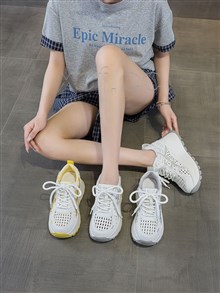 新款厚底镂空休闲鞋老爹鞋5068