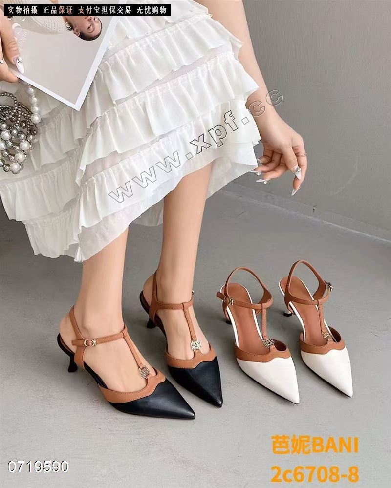 头层牛皮包头凉鞋