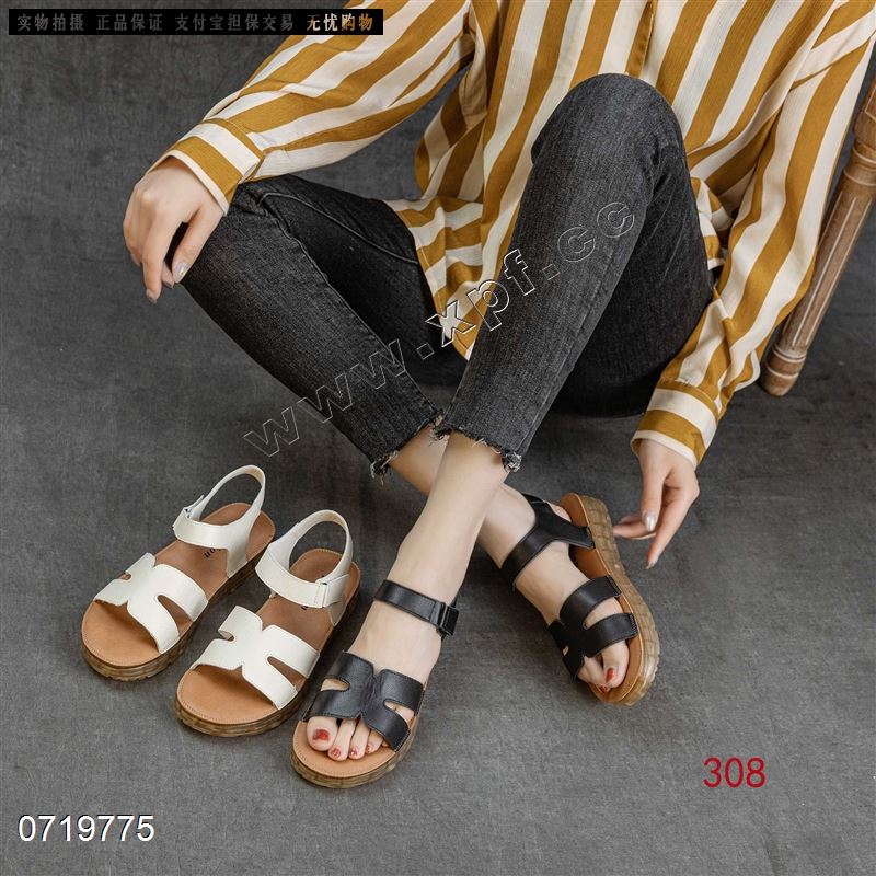 新款头层牛皮软底软面凉鞋308