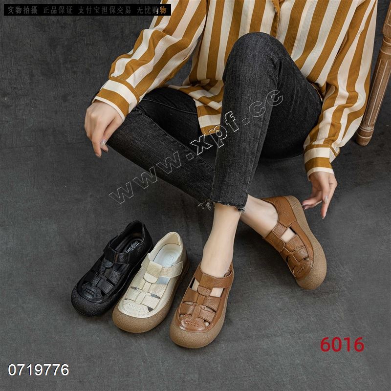 新款头层牛皮镂空单鞋6016