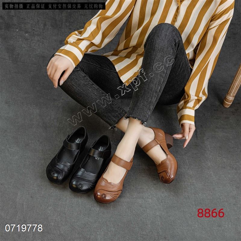 新款头层牛皮单鞋8866