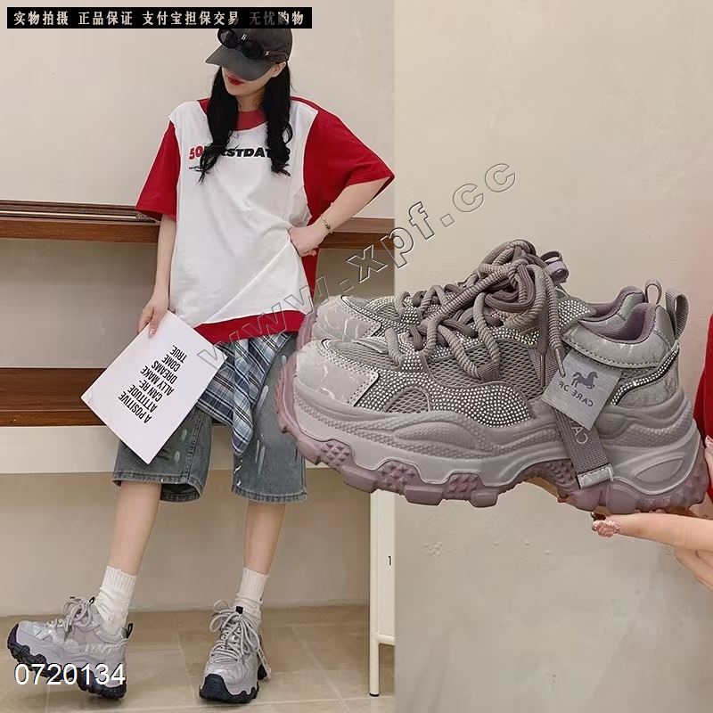 新款透网厚底休闲鞋老爹鞋2632