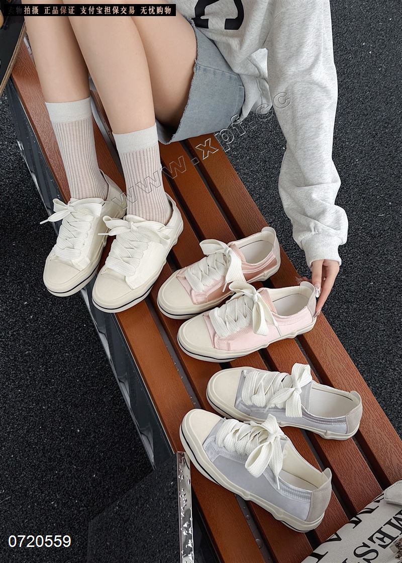 新款缎面圆头系带休闲鞋906