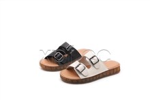 新款头层牛皮超软牛筋气垫底拖鞋705