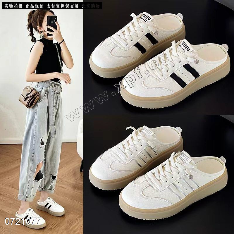 新款德训半拖鞋懒人一脚蹬休闲鞋半拖2562-1