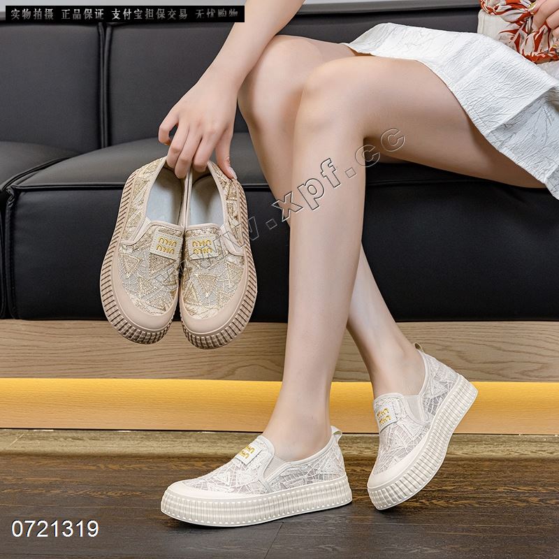 新款小香风厚底渔夫鞋一脚蹬懒人鞋饼干鞋6773