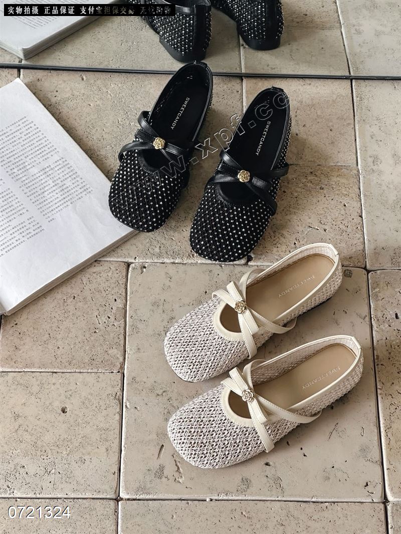 MONIKA L6027-18  织物➕水钻➕橡胶底